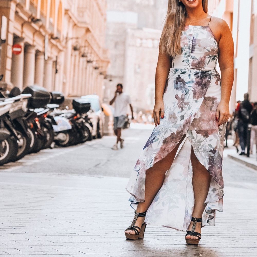 Charlotte Russe floral high low dress